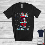 MacnyStore - Santa Playing Golf, Humorous Christmas Santa Sport Player Team, Family X-mas Group T-Shirt