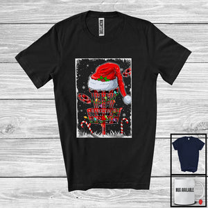 MacnyStore - Santa Red Plaid Disc Golf; Joyful Christmas Pajama Santa Disc Golf Player Lover; Sport X-mas Team T-Shirt