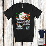 MacnyStore - Santa Riding Reindeer Horse Sleigh; Wonderful Christmas Santa Sleigh; Snow Family Group T-Shirt