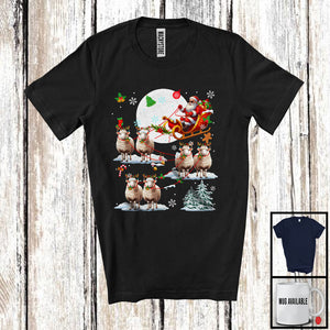 MacnyStore - Santa Riding Reindeer Sheep Sleigh; Wonderful Christmas Santa Sleigh; Snow Family Group T-Shirt