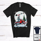 MacnyStore - Santa Skeleton Snowmobile; Fantastic Christmas Moon Tree Skeleton Lover; X-mas Family Group T-Shirt