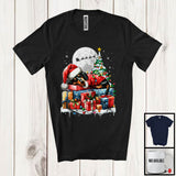 MacnyStore - Santa Sleeping Dachshund On X-mas Presents; Lovely Christmas Tree Lights Snow; Family T-Shirt