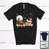 MacnyStore - Santa Sleigh Chicken With Baby Chickens; Wonderful Christmas Farm Animal; X-mas Farmer Group T-Shirt