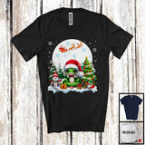 MacnyStore - Santa Snake With X-mas Tree Snowman, Adorable Christmas Santa Wild Animal, Family Group T-Shirt