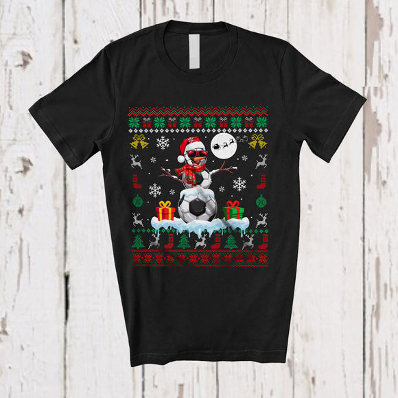 MacnyStore - Santa Soccer Snowman Cosplay; Fantastic Christmas Soccer Player; Sweater Sport Team T-Shirt