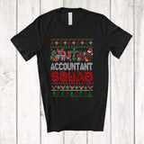 MacnyStore - Santa's Accountant Squad; Wonderful Christmas Sweater Plaid; Proud Careers Jobs X-mas Group T-Shirt