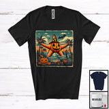 MacnyStore - Scary Pumpkin Starfish; Creepy Halloween Costume Sea Animal Lover; Family Group T-Shirt