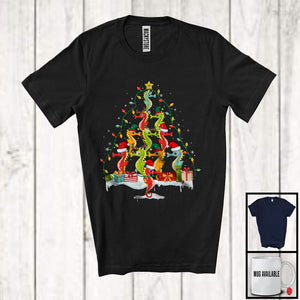 MacnyStore - Seahorse Christmas Tree; Amazing X-mas Lights Tree Snowing; Friends Family Group T-Shirt