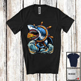 MacnyStore - Shark Eating Pizza; Awesome Christmas Shark Lover; X-mas Food Foodie Family Group T-Shirt