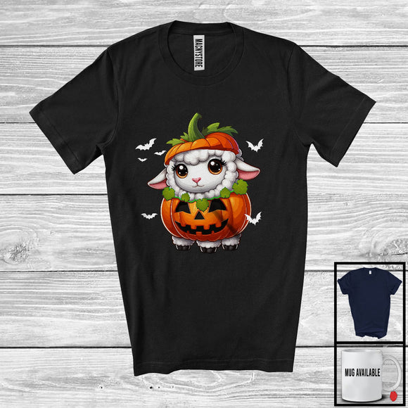 MacnyStore - Sheep Pumpkin Cosplay; Amazing Halloween Costume Sheep Farm Animal; Farmer Group T-Shirt