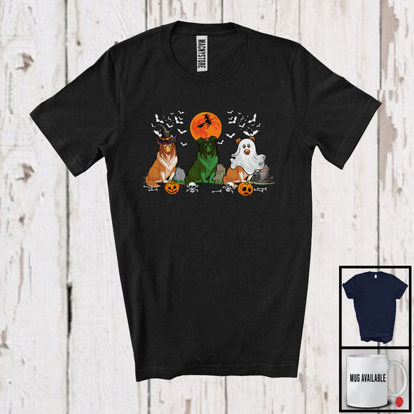 MacnyStore - Sheltie Costume Witch Zombie Boo Pumpkin; Lovely Halloween Moon; Animal Lover T-Shirt