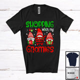 MacnyStore - Shopping With My Gnomies; Adorable Christmas Shopping Squad; Family X-mas Group T-Shirt