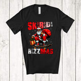 MacnyStore - Skibidi Rizzmas; Cheerful Christmas Santa Playing Skating Board; Pajama X-mas Family Group T-Shirt