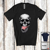 MacnyStore - Skull Eating Ham; Scary Halloween Costume Skeleton Food Lover; Family Group T-Shirt