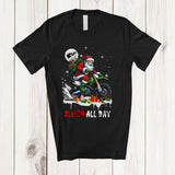 MacnyStore - Sleigh All Day; Fantastic Christmas Snow Christmas Santa Riding Dirt Bike; Family Group T-Shirt