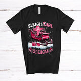 MacnyStore - Sleigh Girl; Awesome Christmas Groovy Pink Gingerbread Cookies; X-mas Baker Family Group T-Shirt