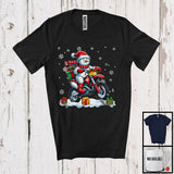 MacnyStore - Snowman Riding Dirt Bike, Adorable Christmas Snowing Snowman, Matching X-mas Rider Team T-Shirt