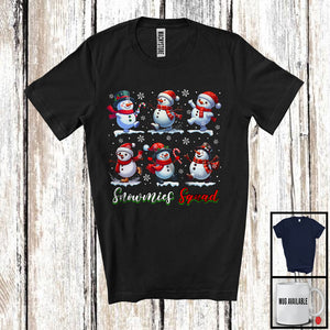 MacnyStore - Snowmies Squad; Joyful Christmas Snowman Collection Family Group; X-mas Snowing Around T-Shirt