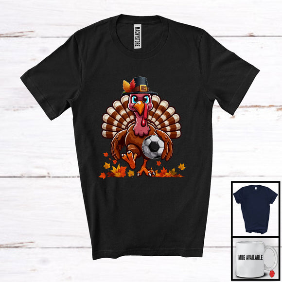 MacnyStore - Soccer Ball Turkey; Humorous Thanksgiving Turkey; Sport Playing Player Team T-Shirt