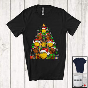 MacnyStore - Softball Equipment Christmas Tree; Awesome X-mas Lights Softball Player; Sport Playing Team T-Shirt