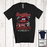 MacnyStore - Sometimes I Open My Mouth Grandpa Comes Out, Humorous Father's Day Leopard Lips, Family T-Shirt