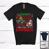 MacnyStore - Sorry For All The F-bombs This Year Bartender, Merry Christmas Plaid Santa Reindeer, Careers T-Shirt