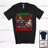 MacnyStore - Sorry For All The F-bombs This Year Librarian, Merry Christmas Plaid Santa Reindeer, Careers T-Shirt