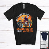 MacnyStore - Sorry The Nice Scuba Diver Is On Vacation, Sarcastic Halloween Zombie, Skeleton Pumpkin T-Shirt