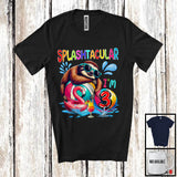 MacnyStore - Splashtacular I'm 3, Happy 3rd Birthday Pool Party Cute Sloth Lover, Matching Family Group T-Shirt