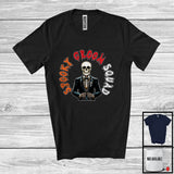 MacnyStore - Spooky Groom Squad; Creepy Halloween Bachelorette Party Skeleton Men; Couple Flowers T-Shirt