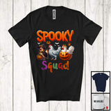 MacnyStore - Spooky Squad; Adorable Halloween Costume Three Chicken Witch Mummy; Farm Farmer T-Shirt