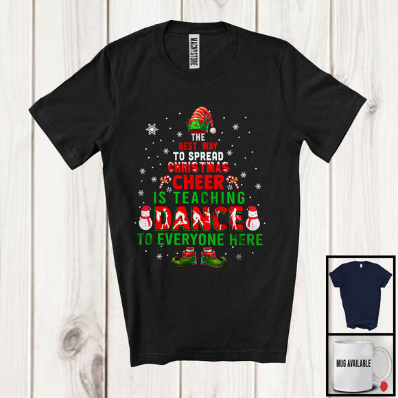 MacnyStore - Spread Christmas Cheer Is Teaching Dance; Cheerful X-mas Tree Dance Teacher; Sweater Family T-Shirt