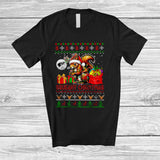 MacnyStore - Squeaky Christmas; Adorable X-mas Sweater Santa Reindeer Squirrel With Nuts; Family Group T-Shirt