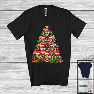 MacnyStore - Squirrel Christmas Tree; Lovely X-mas Santa Elf Reindeer Squirrel Rodent Animal Lover; Family Group T-Shirt