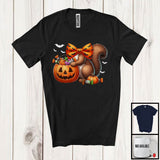 MacnyStore - Squirrel Costume Cosplay With Bow Tie, Lovely Halloween Wild Animal Lover, Matching Group T-Shirt