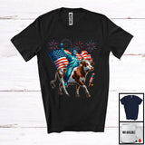 MacnyStore - Statue Of Liberty Riding Cow, Amazing 4th Of July American Proud Fireworks, Patriotic Group T-Shirt