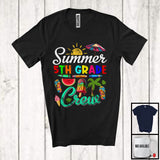 MacnyStore - Summer 5th Grade Crew, Joyful Summer Vacation Back To School First Day, Students Teacher T-Shirt