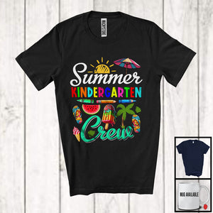 MacnyStore - Summer Kindergarten Crew, Joyful Summer Vacation Back To School First Day, Students Teacher T-Shirt