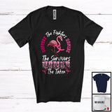 MacnyStore - Support The Fighters Admire Horror; Awesome Breast Cancer Awareness Flamingo; Pink Ribbon T-Shirt