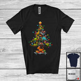 MacnyStore - T-Rex Collection Dinosaur Christmas Tree; Adorable X-mas Lights Dinosaur; Family Group T-Shirt