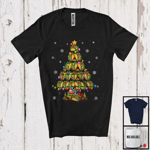 MacnyStore - Taco Christmas Tree Lights; Humorous X-mas Snowing Around; Matching Food Lover T-Shirt