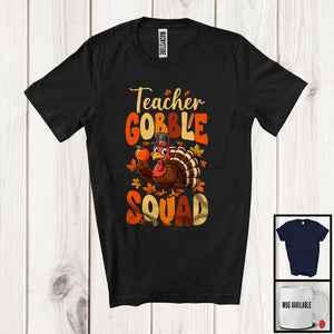 MacnyStore - Teacher Gobble Squad; Wonderful Thanksgiving Turkey Sunglasses Fall Leaf; Careers Jobs T-Shirt