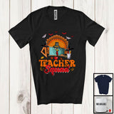 MacnyStore - Teacher Squad; Amazing Thanksgiving Halloween Witch Turkey; Careers Jobs Group T-Shirt