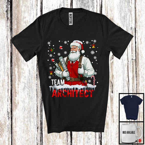 MacnyStore - Team Architect, Merry Christmas Santa Snowing, X-mas Matching Proud Careers Group T-Shirt