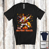 MacnyStore - Team Assistant Teacher, Amazing Thanksgiving Dabbing Unicorn Fall Leaves, Proud Careers Group T-Shirt