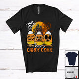 MacnyStore - Team Candy Corn, Scary Halloween Costume Three Candy Corn Food Lover, Family Group T-Shirt