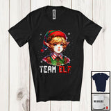 MacnyStore - Team Elf; Adorable Christmas ELF Face Snowing Lover; Matching Pajama Family X-mas Group T-Shirt