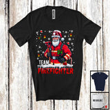 MacnyStore - Team Firefighter, Merry Christmas Santa Snowing, X-mas Matching Proud Careers Group T-Shirt