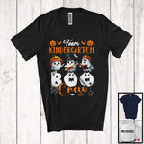 MacnyStore - Team Kindergarten Boo Crew; Lovely Halloween Ghost; Matching Students Teacher Group T-Shirt