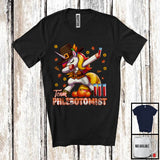 MacnyStore - Team Phlebotomist, Amazing Thanksgiving Dabbing Unicorn Fall Leaves, Proud Careers Group T-Shirt